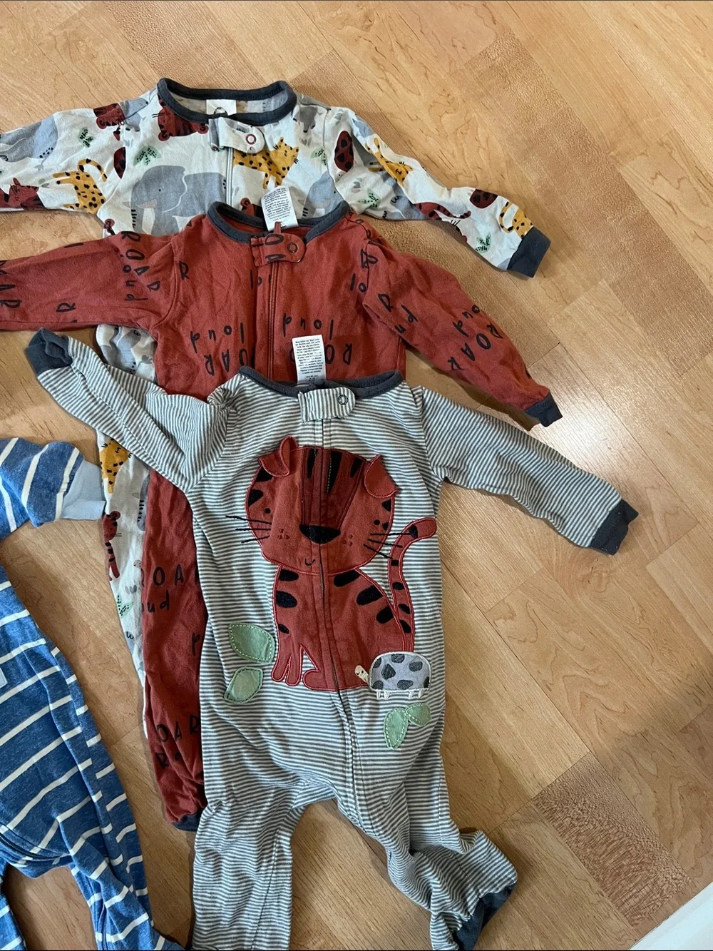 Lot of 9 Gerber Baby Footies Sleep n Play Zipper Pajama 3-6M 6M